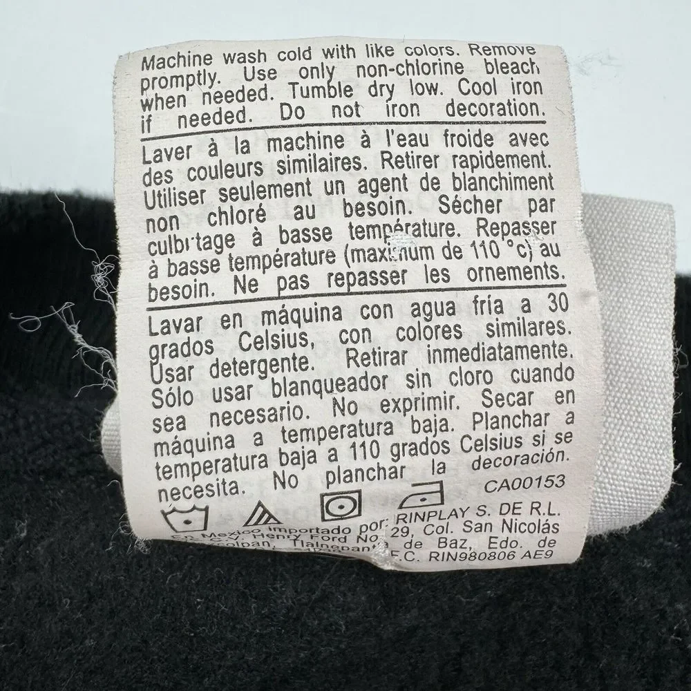 Champion Reverse Weave Crewneck Sweatshirt Mens Size Small Black Pullover - Picture 14 of 14
